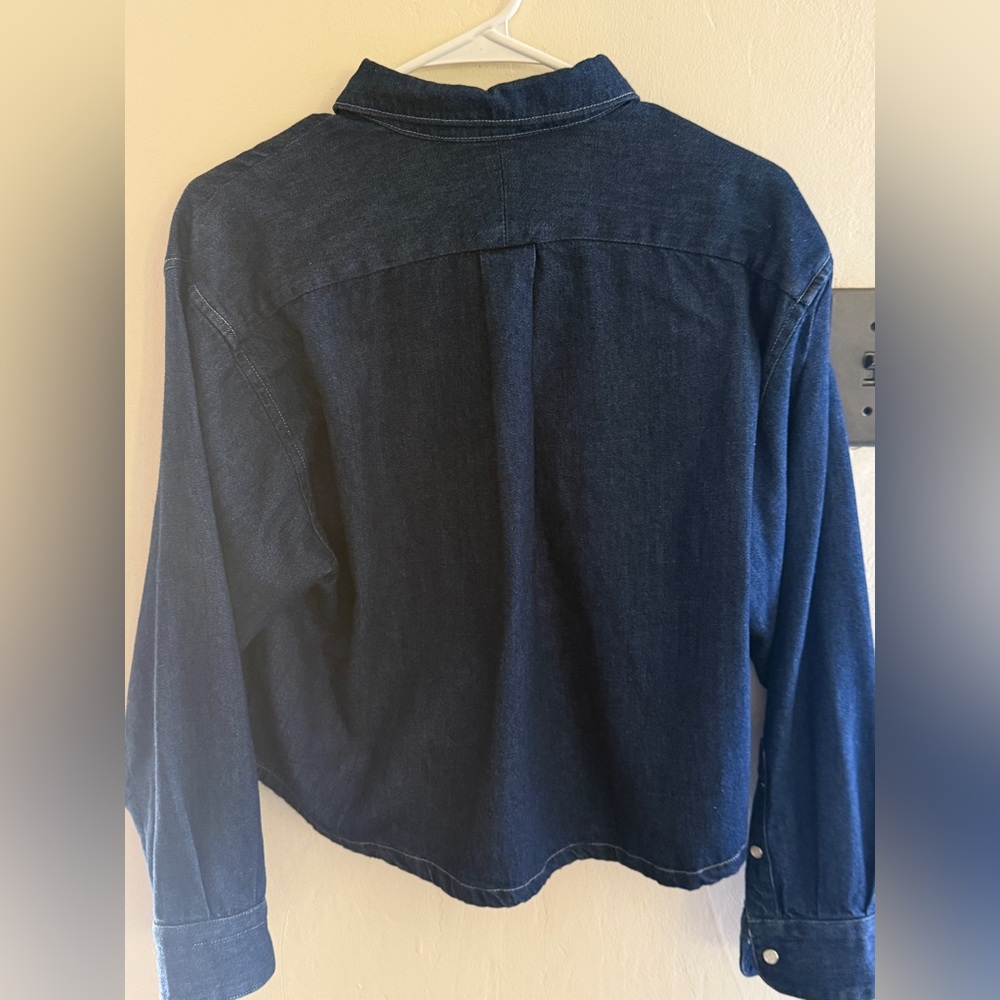 APC Samantha Denim Jacket/Shirt in Washed Indigo - Picture 4 of 11
